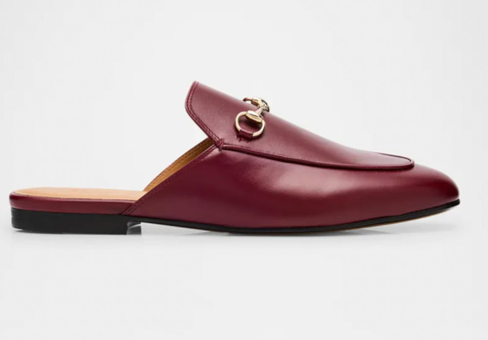 Gucci Princetown Leather Mule Horsebit Burgundy Red Size 36.5 New in Box
